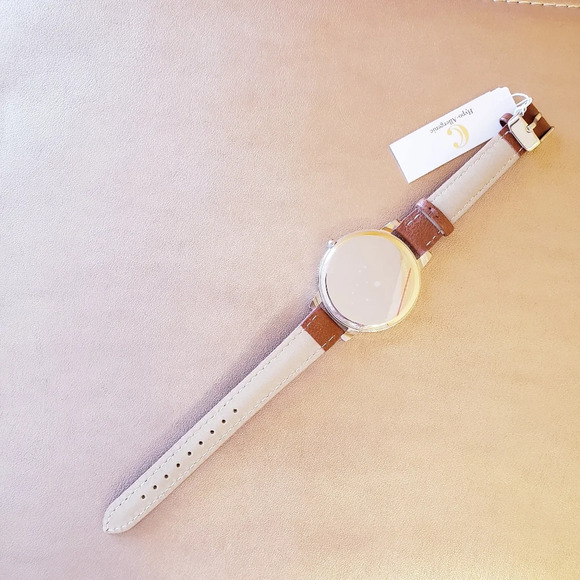 Brown Band Watch With White Dial - Picture 2 of 3